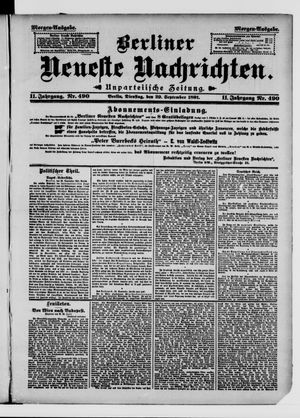 Berliner Neueste Nachrichten vom 29.09.1891