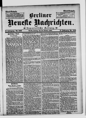 Berliner Neueste Nachrichten vom 16.10.1891