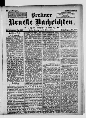 Berliner Neueste Nachrichten vom 18.10.1891