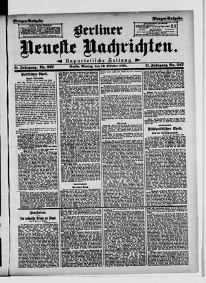 Berliner Neueste Nachrichten vom 19.10.1891