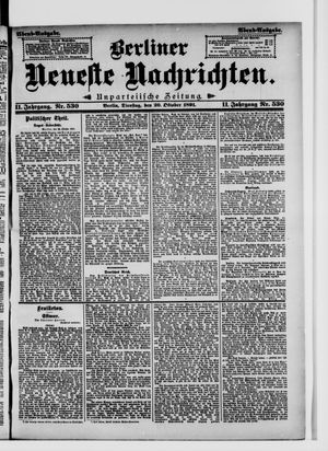 Berliner Neueste Nachrichten vom 20.10.1891