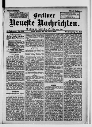 Berliner Neueste Nachrichten vom 26.10.1891