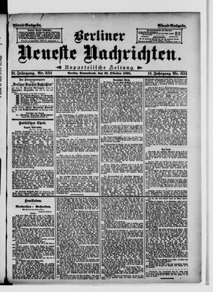 Berliner Neueste Nachrichten vom 31.10.1891