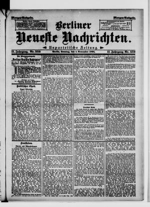 Berliner Neueste Nachrichten vom 01.11.1891
