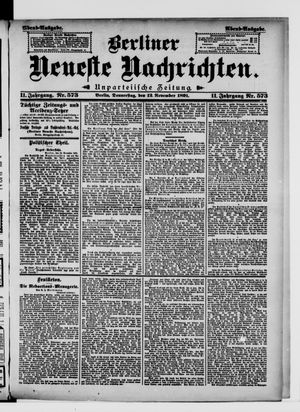Berliner Neueste Nachrichten vom 12.11.1891
