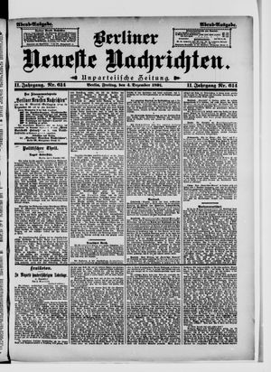 Berliner Neueste Nachrichten vom 04.12.1891