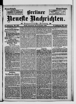 Berliner Neueste Nachrichten vom 05.12.1891