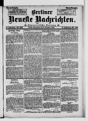 Berliner Neueste Nachrichten vom 05.12.1891