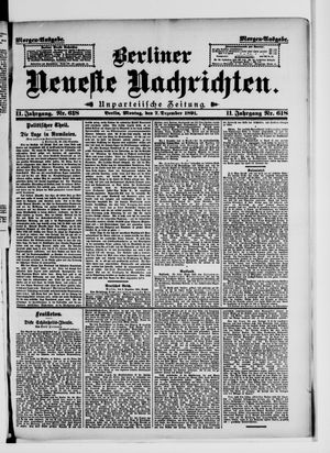 Berliner Neueste Nachrichten vom 07.12.1891