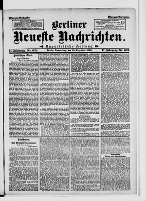 Berliner Neueste Nachrichten vom 10.12.1891