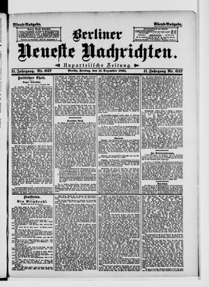 Berliner Neueste Nachrichten vom 11.12.1891
