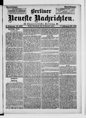 Berliner Neueste Nachrichten vom 12.12.1891