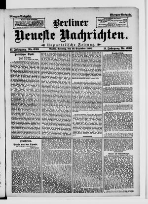 Berliner Neueste Nachrichten vom 13.12.1891