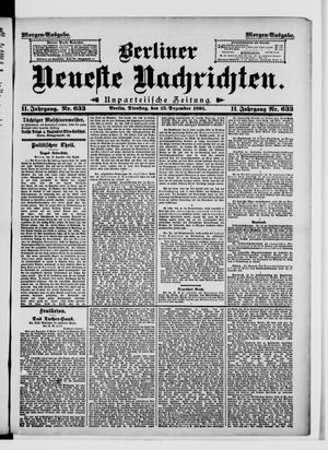 Berliner Neueste Nachrichten vom 15.12.1891