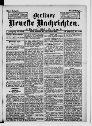 Berliner Neueste Nachrichten vom 16.12.1891