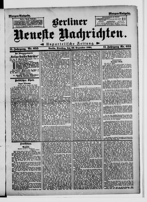 Berliner Neueste Nachrichten vom 29.12.1891