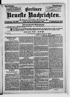 Berliner Neueste Nachrichten vom 29.12.1891