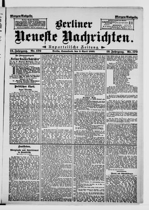 Berliner Neueste Nachrichten vom 02.04.1892