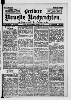 Berliner neueste Nachrichten vom 21.04.1892