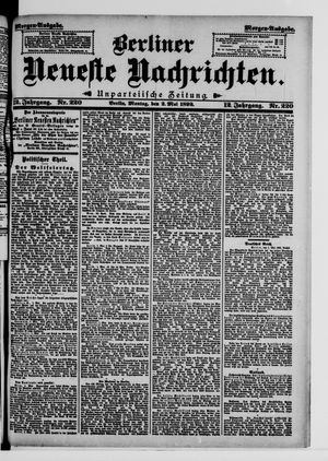 Berliner Neueste Nachrichten vom 02.05.1892