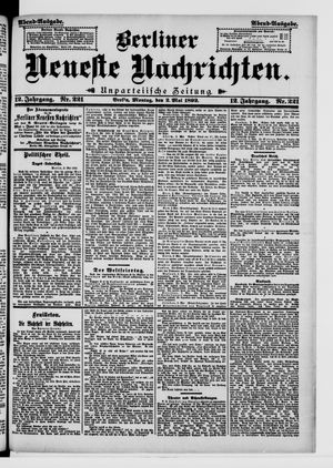 Berliner neueste Nachrichten on May 2, 1892