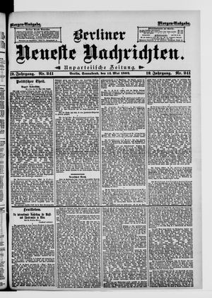 Berliner neueste Nachrichten vom 14.05.1892