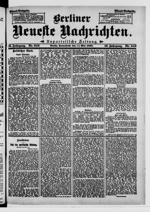 Berliner neueste Nachrichten vom 14.05.1892