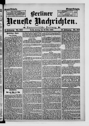 Berliner neueste Nachrichten vom 20.05.1892