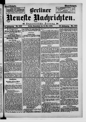 Berliner Neueste Nachrichten vom 21.05.1892