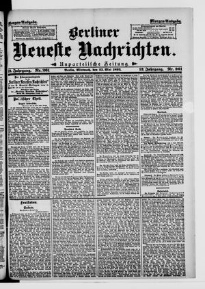 Berliner Neueste Nachrichten on May 25, 1892