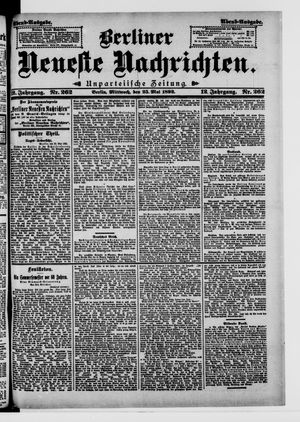 Berliner neueste Nachrichten vom 25.05.1892