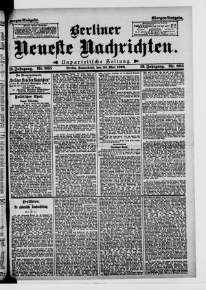 Berliner Neueste Nachrichten on May 28, 1892