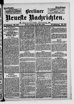 Berliner Neueste Nachrichten vom 31.05.1892