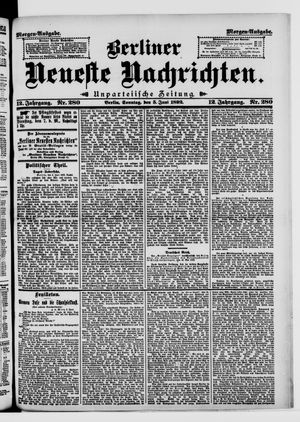Berliner Neueste Nachrichten vom 05.06.1892