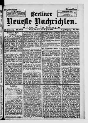 Berliner Neueste Nachrichten vom 08.06.1892