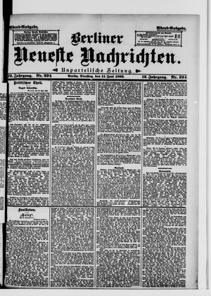 Berliner Neueste Nachrichten on Jun 14, 1892