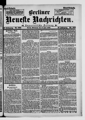 Berliner Neueste Nachrichten on Jun 15, 1892