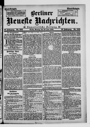 Berliner Neueste Nachrichten vom 20.06.1892