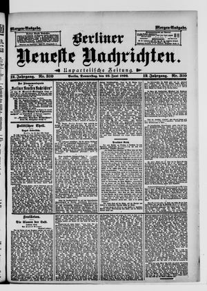Berliner Neueste Nachrichten on Jun 23, 1892