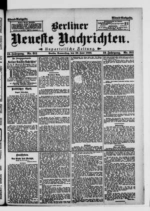 Berliner Neueste Nachrichten vom 23.06.1892
