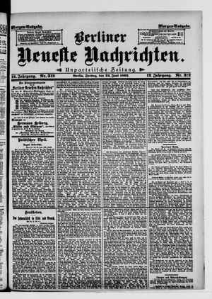 Berliner Neueste Nachrichten on Jun 24, 1892