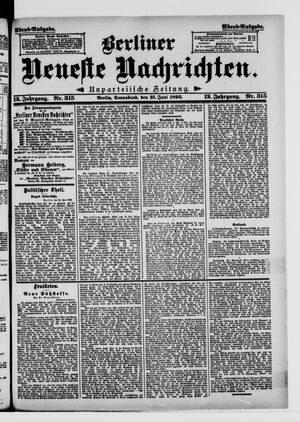 Berliner Neueste Nachrichten vom 25.06.1892