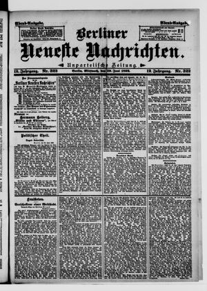 Berliner Neueste Nachrichten on Jun 29, 1892