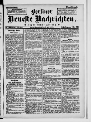 Berliner Neueste Nachrichten vom 09.07.1892