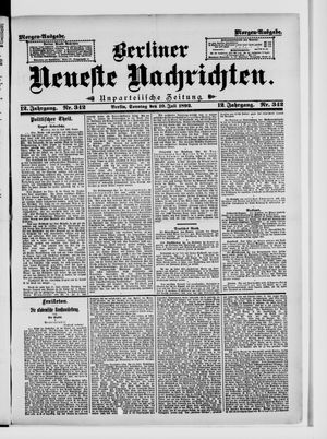 Berliner Neueste Nachrichten on Jul 10, 1892
