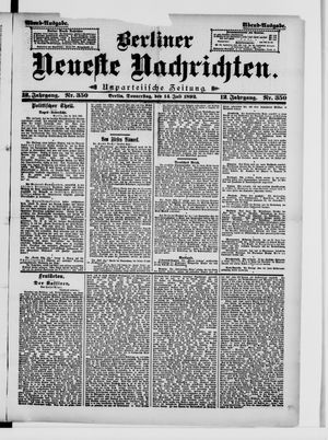 Berliner Neueste Nachrichten vom 14.07.1892
