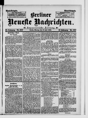 Berliner Neueste Nachrichten on Jul 18, 1892