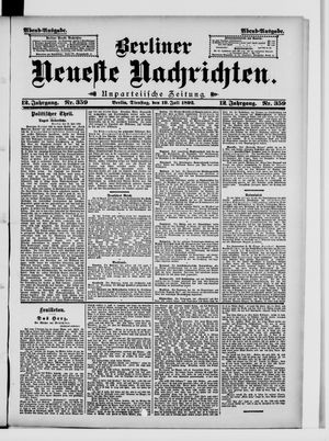 Berliner Neueste Nachrichten on Jul 19, 1892