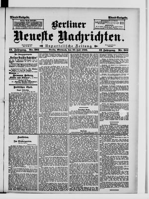 Berliner Neueste Nachrichten vom 20.07.1892
