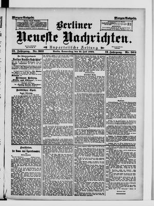 Berliner Neueste Nachrichten on Jul 21, 1892